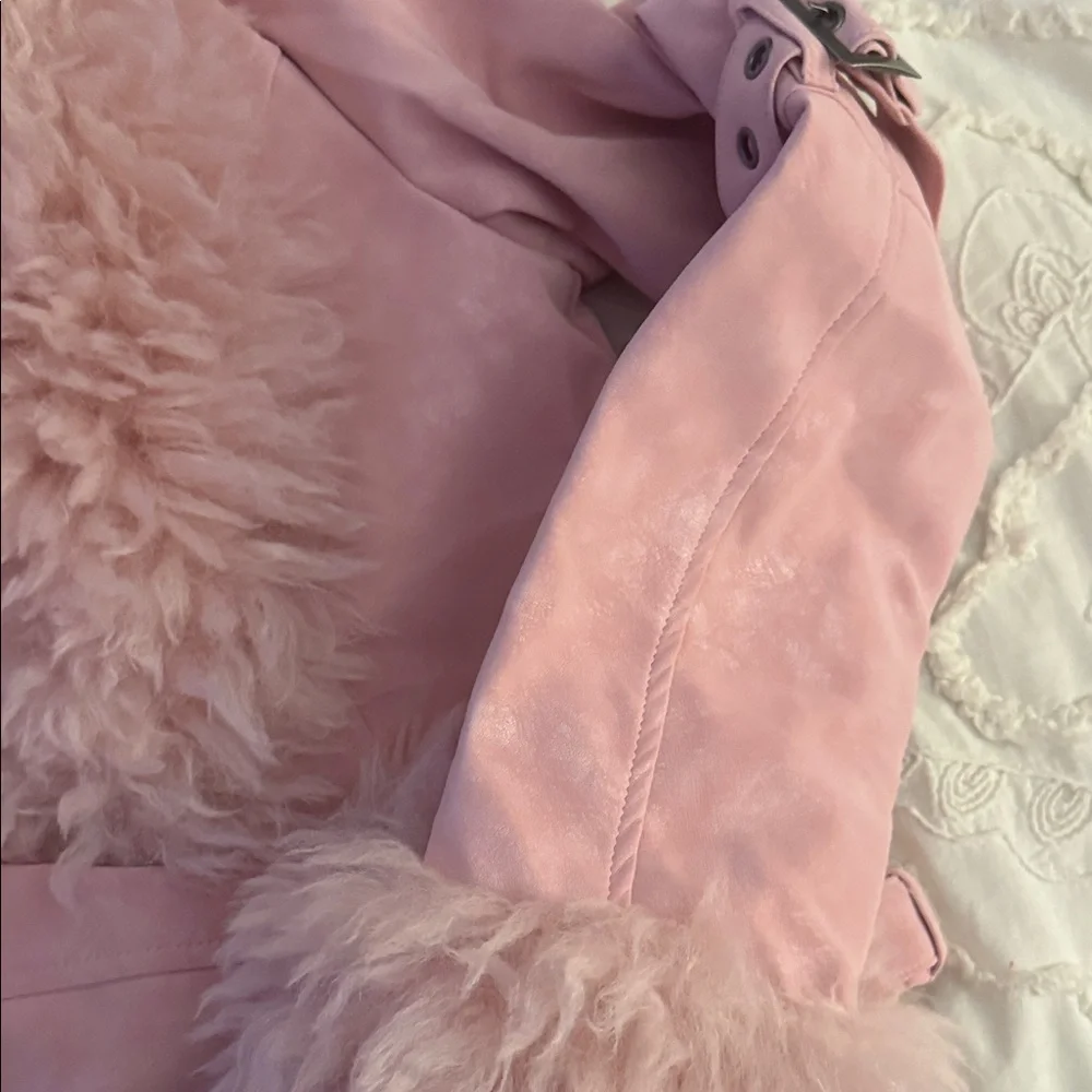 Dolls Kill Pink Teddy Jacket with Faux Fur - Picture 3 of 7